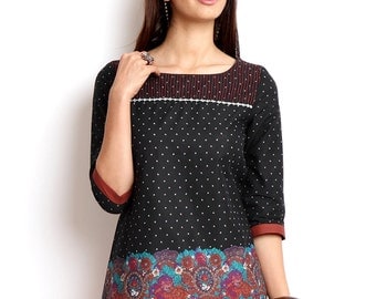 Women's Printed Blue Anarkali Kurta