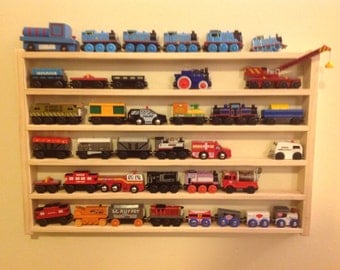 Train Rack - Thomas the Train storage rack - organization for wooden trains