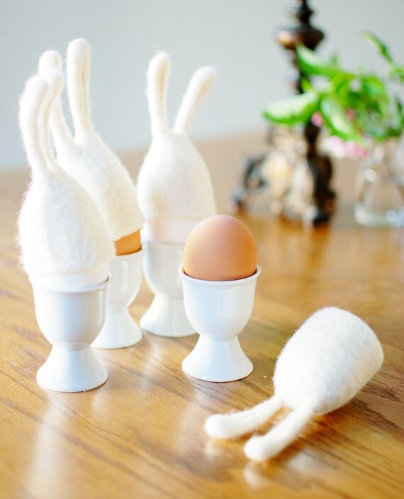 Felted Egg Warmer - Felted Egg Cozy - Egg Hat - Easter Decor - Quantity 1