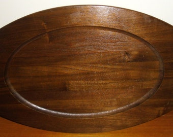 Vintage Walnut Tray, Genuine Walnut Tray, Mid Century Walnut Tray
