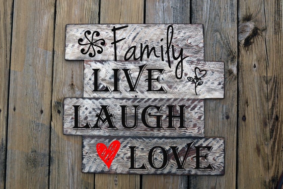 Family Live Laugh Love Home Decor Custom Vinyl Wall Art