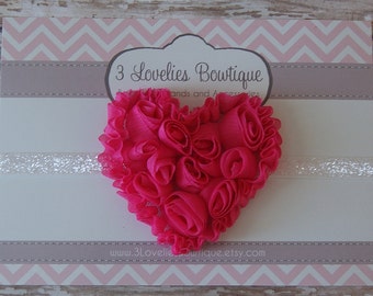 Valentine's Day Headband-Newborn Headband-Baby Girl Headband-Baby Headband-Baby-Baby Girl-Baby Headbands-Infant Headband