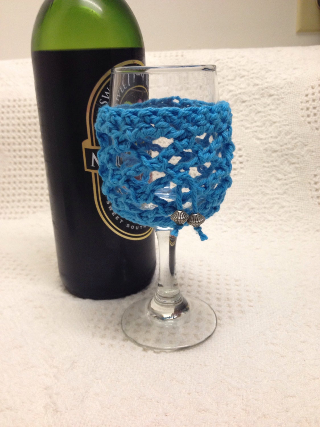 Crochet Wine Glass Cozy by LiLiDi on Etsy