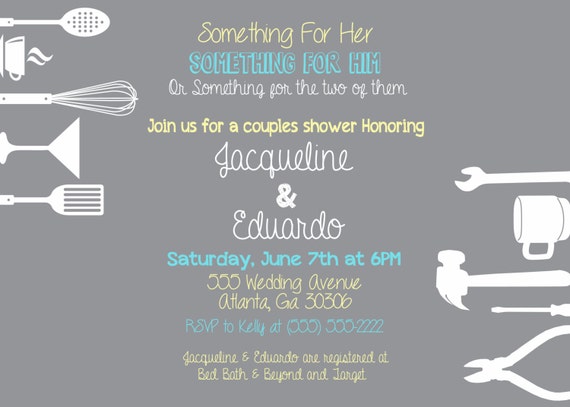 Items Similar To Couples Shower Invitation 5x7 Digital File On Etsy 