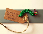 Very cute magnet of The Very Hungry Caterpillar (from Eric Carle), made of polymer clay