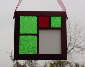 Geometric Stained Glass Panel