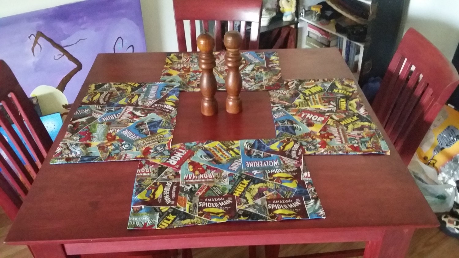 Marvel Superhero Place Mats / Table Mats/ Runner/ Table Decor