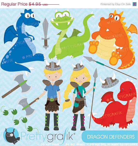 40% OFF SALE Dragon viking clipart commercial use, vector graphics, digital clip art, digital images - CL575 Il_570xn