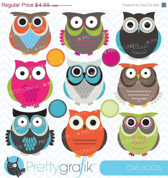 60% OFF SALE owl clipart commercial use, vector graphics, digital clip art, digital images - CL545 Il_570xn