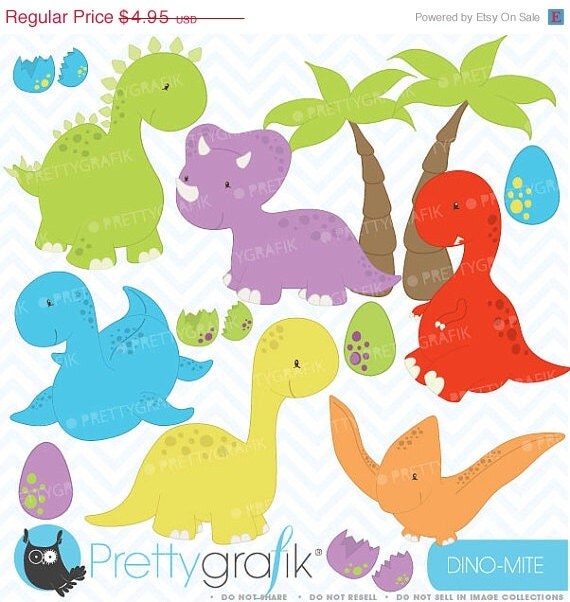 60% OFF SALE dinosaur clipart commercial use, vector graphics, digital clip art, digital images - CL452 Il_570xn