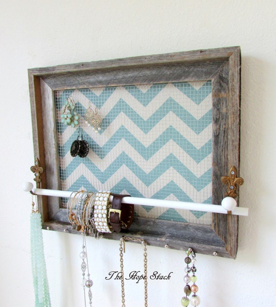 Jewelry Organizer Jewelry Bar Neutral Fabric With by TheHopeStack