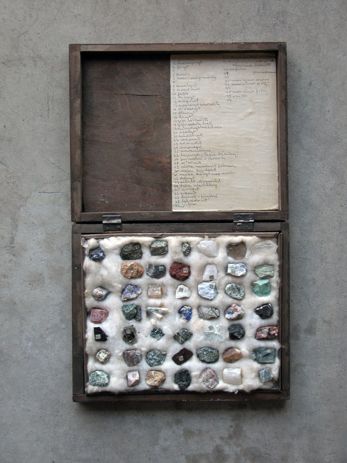 Vintage Stone Specimens Collection 49 Rocks In A Box