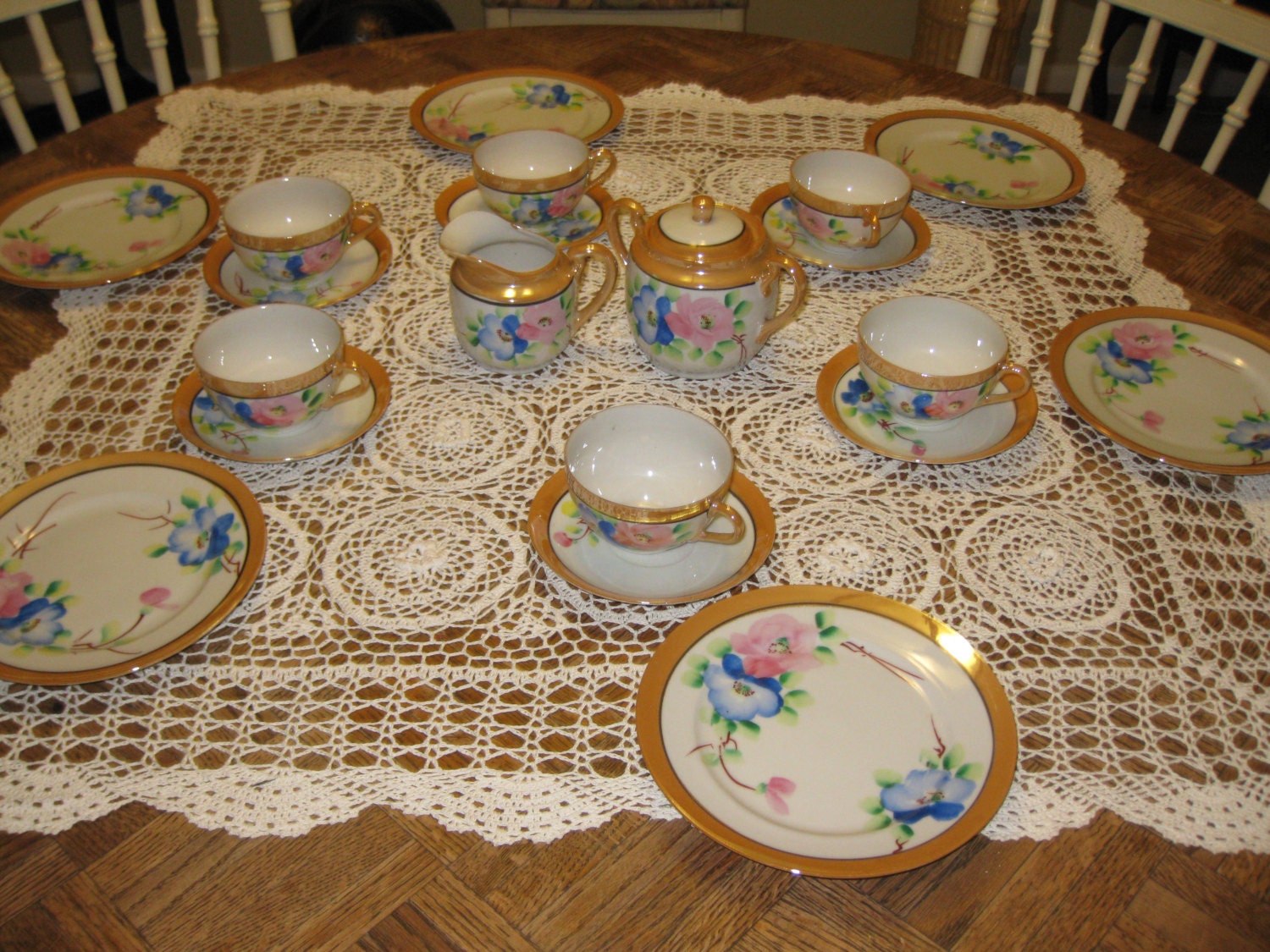 VINTAGE LUSTERWARE TEA Set Haute Juice
