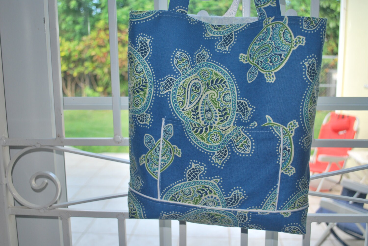Tranquil Turtles by Tommy Bahama Fabric Tote Bag