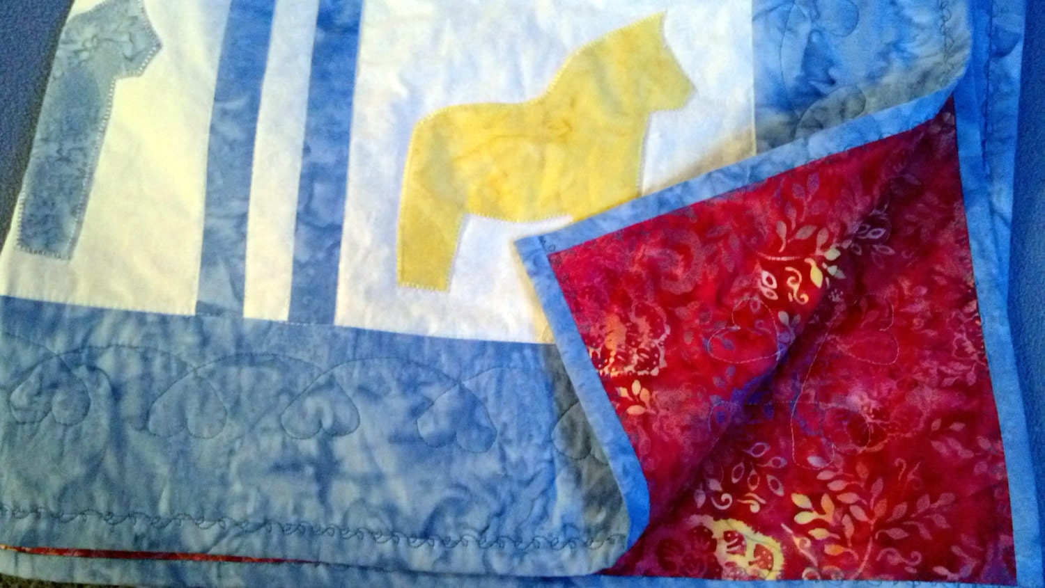 Dala Horse Quilt Horse Lover Quilt Baby Quilt 100