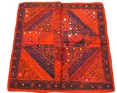 Indian Inspired Tableclothes Red Vintage