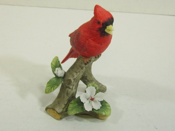 cardinal porcelain bird figurine