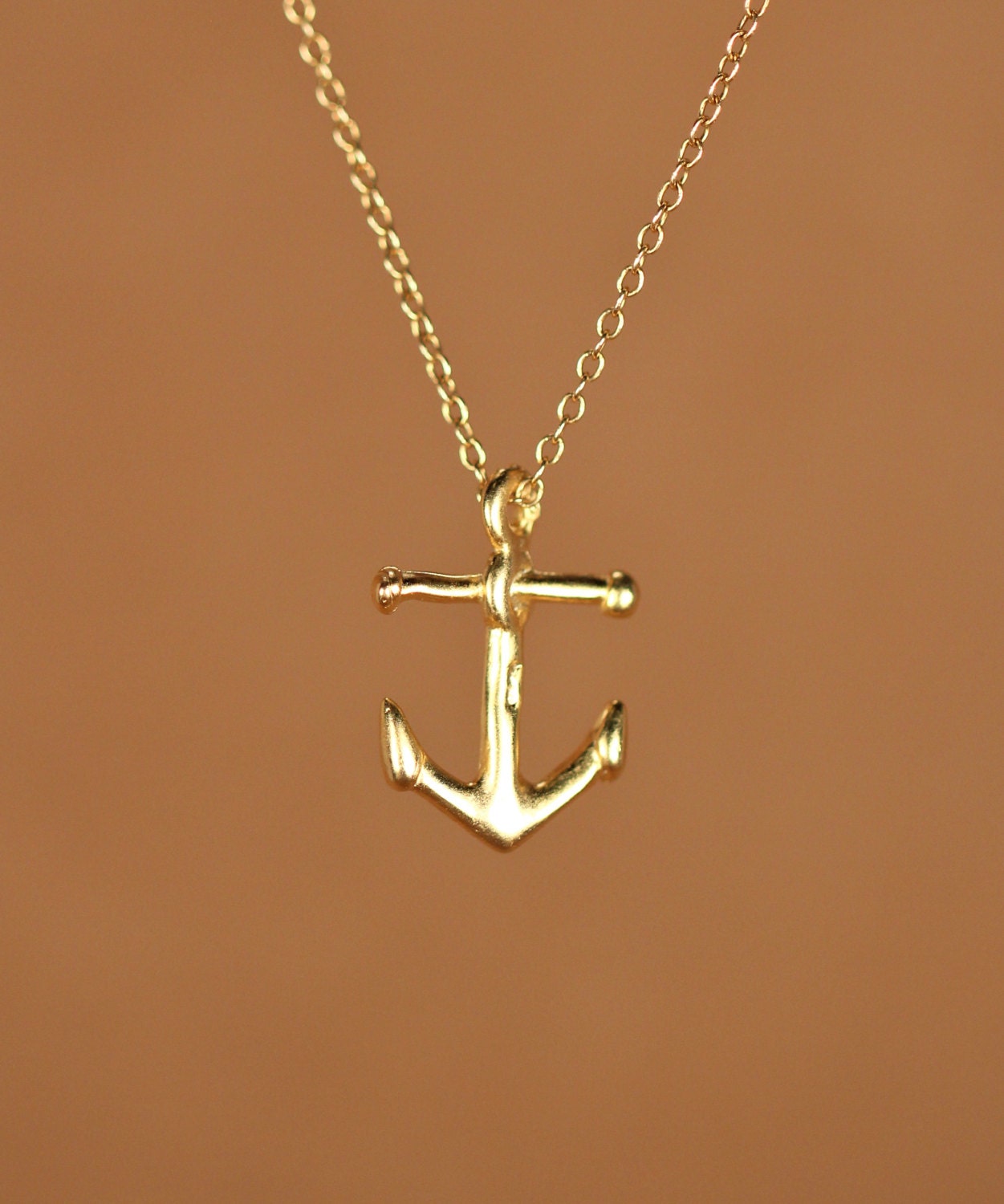 Anchor necklace - gold anchor necklace - anchor - nautical - sailor - a ...