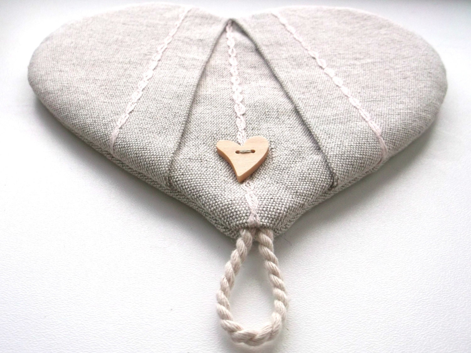 Linen hot pot holders Eco friendly light gray by DewsCraftHouse