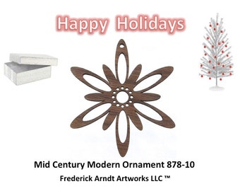 878-10 Mid Century Modern Christmas Ornament
