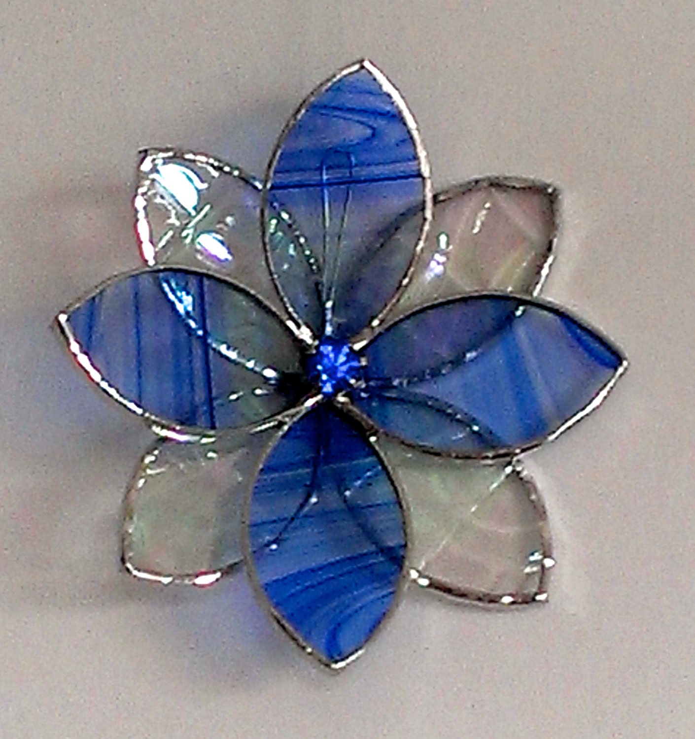 Stained Glass Suncatcher 3d Flower For By Baycreationsbywendy