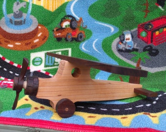 Handmade, eco-friendly, wooden toy, prop plane, Handmade, organic wooden toy, wooden toy plane, children's wooden toy heirloom quality toy