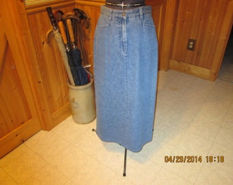 Popular items for long denim skirt on Etsy