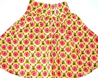 African Skirt, African Ankara Bias Cut Mini Skirt, African Fabric Skirt, Handmade Skirt, Ankara Fabric Skirt By ZabbaDesigns