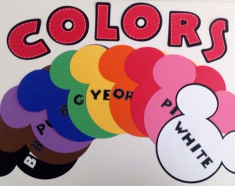 Preschool Kindergarten Classroom Disney Mickey Minnie Mouse Classroom Color Chart