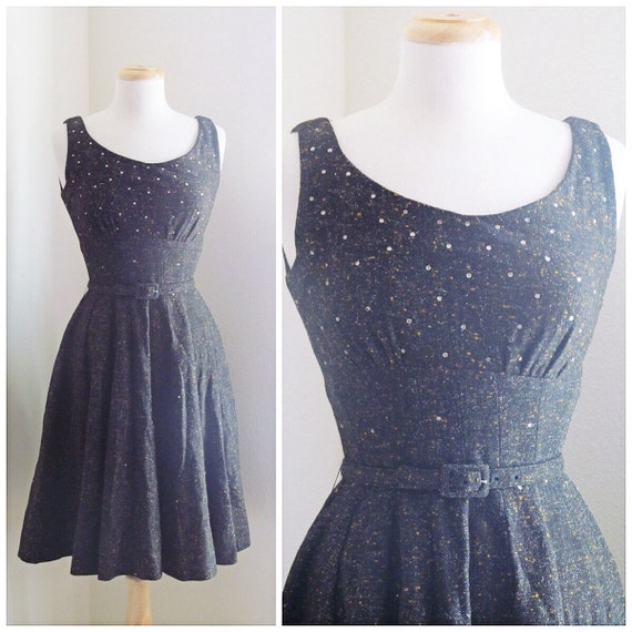 Hold Me Tight Vintage 50s Dress // 1950s Jonathan Logan Sleeveless Full ...