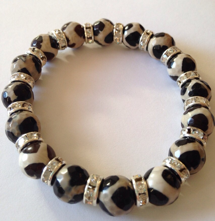 Cheetah print stretchy beaded bracelet ONE DOLLAR shipping