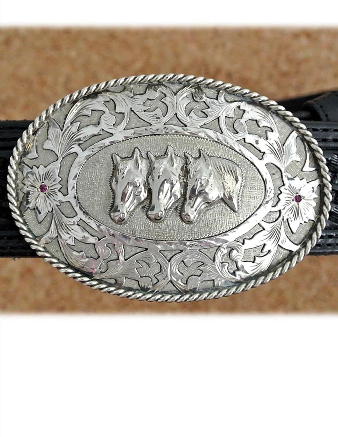 Vintage Belt Buckle Sterling Silver Western by ChristysAtticDoor