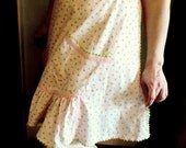Half Apron Beautiful Bridal or Teacher Gift Pink, Hand made