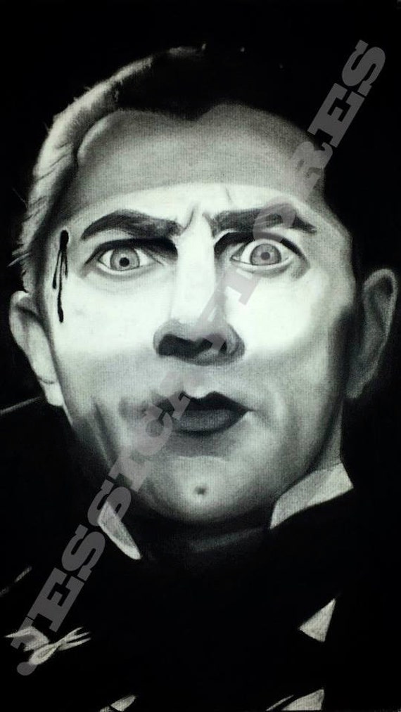 Bela Lugosi Dracula Charcoal Drawing 11 x 17 Art by BrokeDrawers