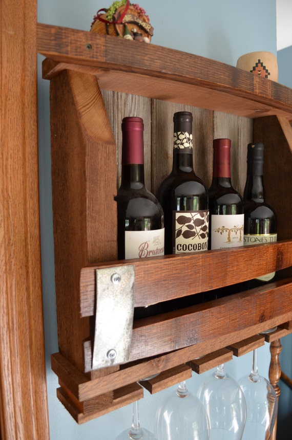 barnwood wine rack