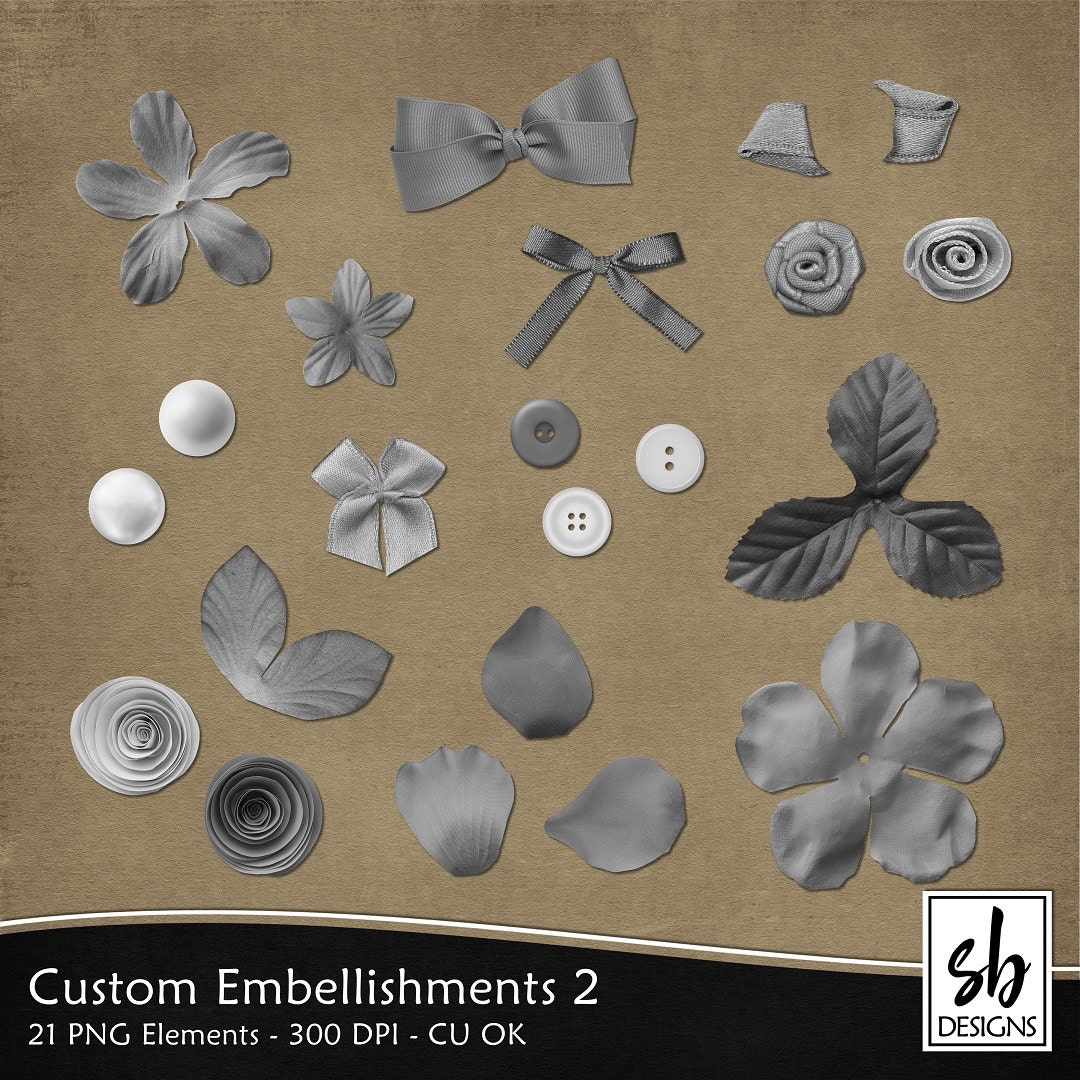 Digital Scrapbook Embellishments Custom Clip by SBdigitalDesigns