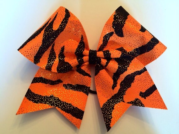 Cheer Bow Tiger by FullBidBows on Etsy