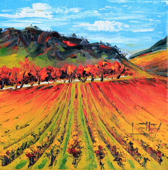 Napa Valley Painting Napa art Napa Valley Art by PaletteKnifeArt