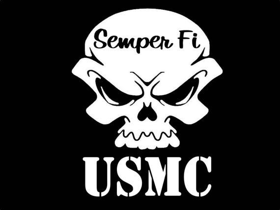 Items similar to USMC Semper Fi Marine Corp Military Decal Sticker for ...