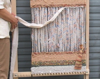 LOOM: Adjustable Twining Loom For Rugs, Place Mats or Table Runners in Solid Maple, Hand Made in Pennsylvania