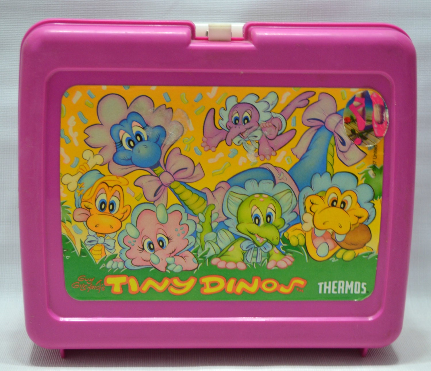 Vintage Tiny Dino Lunch Box with Thermos 1987