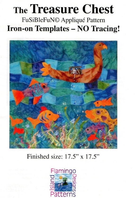 The Treasure Chest quilt wall hanging pattern Flamingo