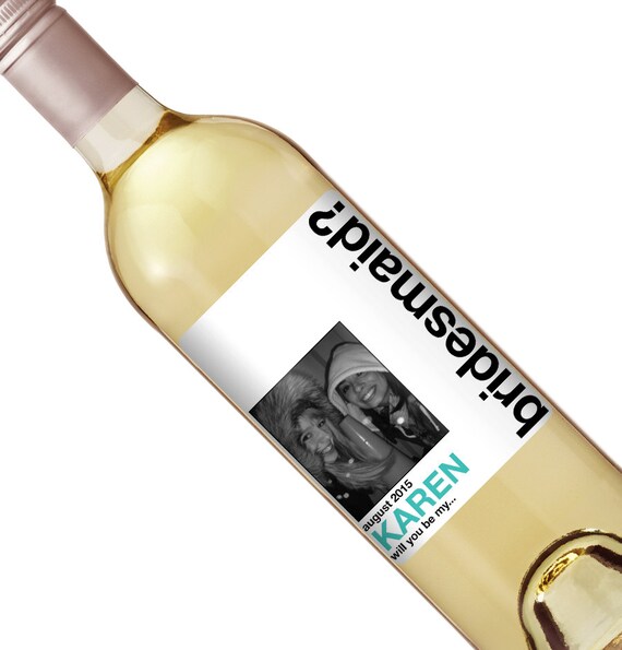 Will You Be My Bridesmaid Wine Label - Wedding Wine Label - Custom Wine Label - Wedding Wine Bottle Label - Wine Labels for Bridesmaids Il_570xn
