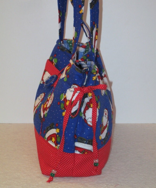 Santa Claus Novelty Fabric Purse Handbag Christmas Themed