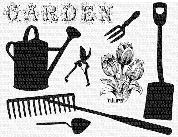 garden silhouette clip art - photo #48