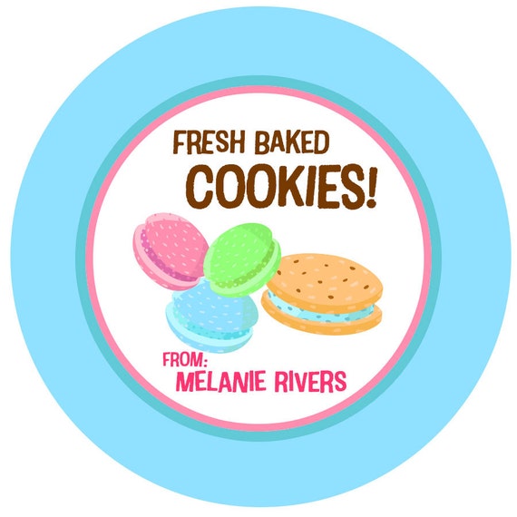 Fresh Baked Cookies Home Made Personalized Stickers Cookie
