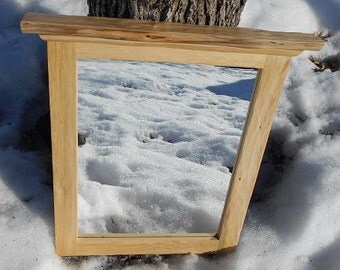 Rustic Cedar Framed Mirror -- Rustic Cabin Mirror -- Cottage Mirror -- Resort Mirror -- Bathroom Mirror - Handcrafted Frame