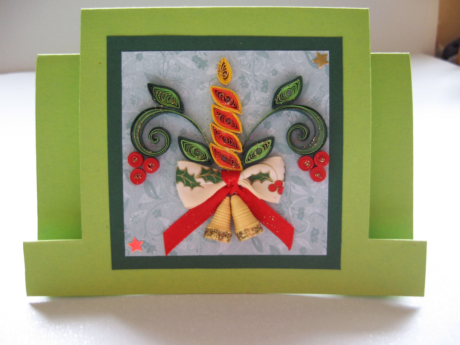 Christmas Card Handmade Xmas Greeting Card Paper Quilling
