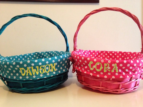 monogrammed toy basket