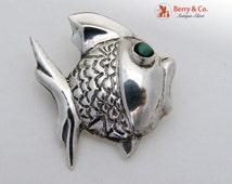 Broche Vintage Années 40 En Bakélite - Forme De Poisson - Pièce De Collection Rare - Occasion